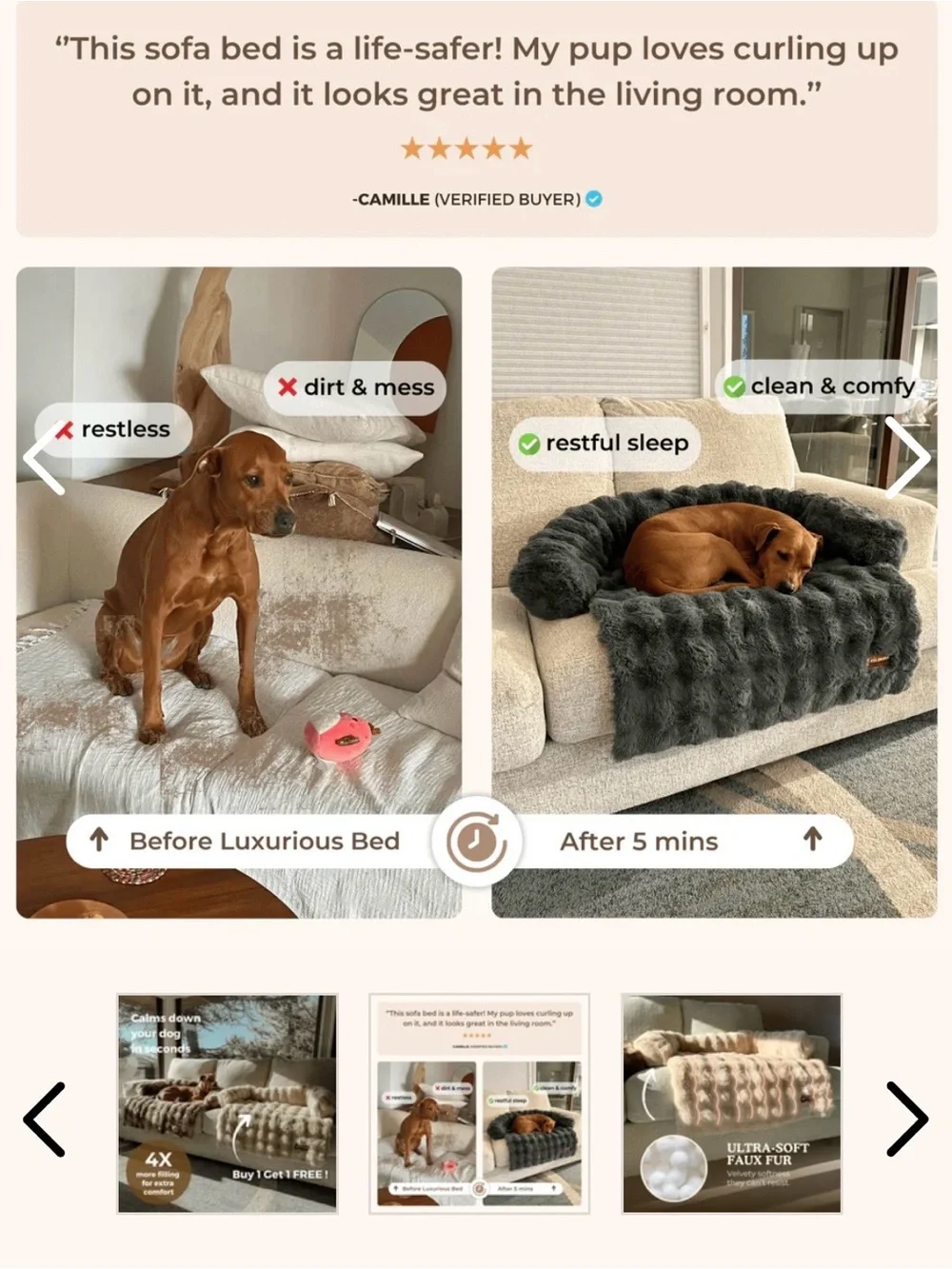 Pelsbarn Luxurious Brown Faux Fur Throw Blanket